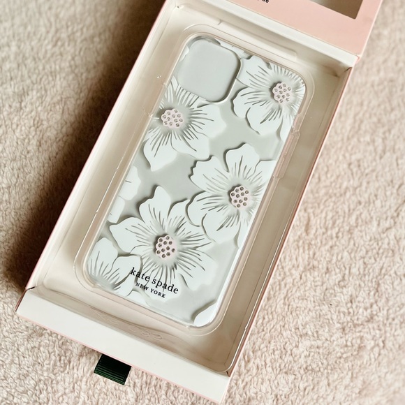 Kate Spade Protective Shell Case for iPhone 11 Pro With Stones Hollyhock Floral - Picture 5 of 7